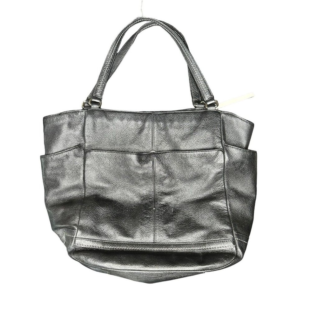 COACH Park Black Pebbled Leather North South Tote Bag Zip Large F23662 - Picture 2 of 6